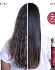 Product shot of the virtue frizz blocking smoothing spray.